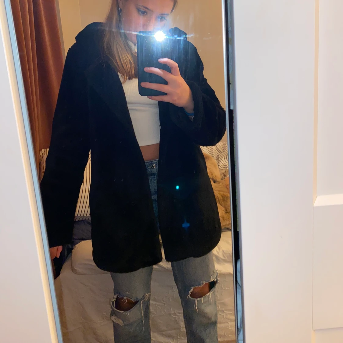 Snygg fakepälskappa 