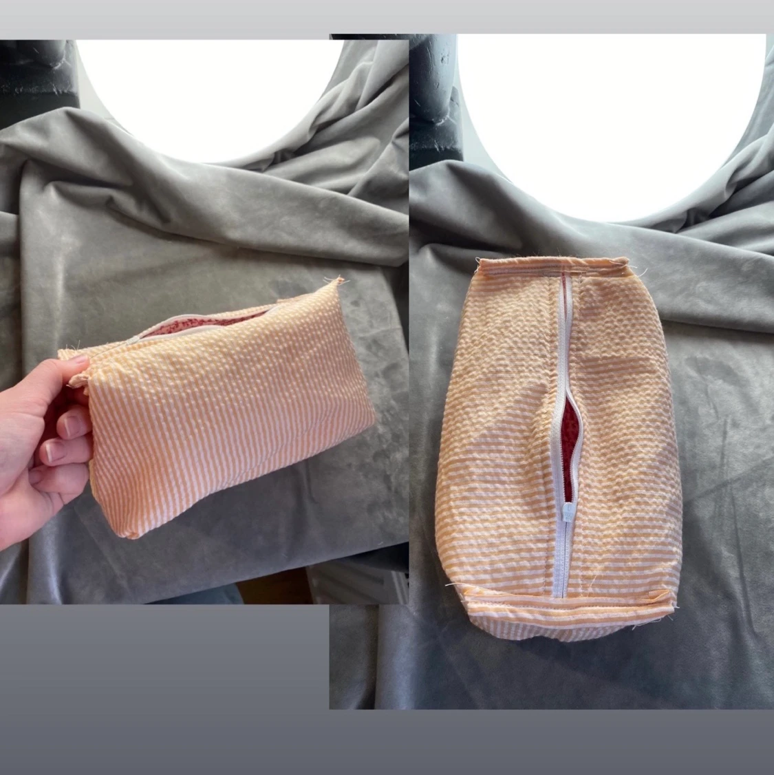 Småblommig rosa necessär - 91