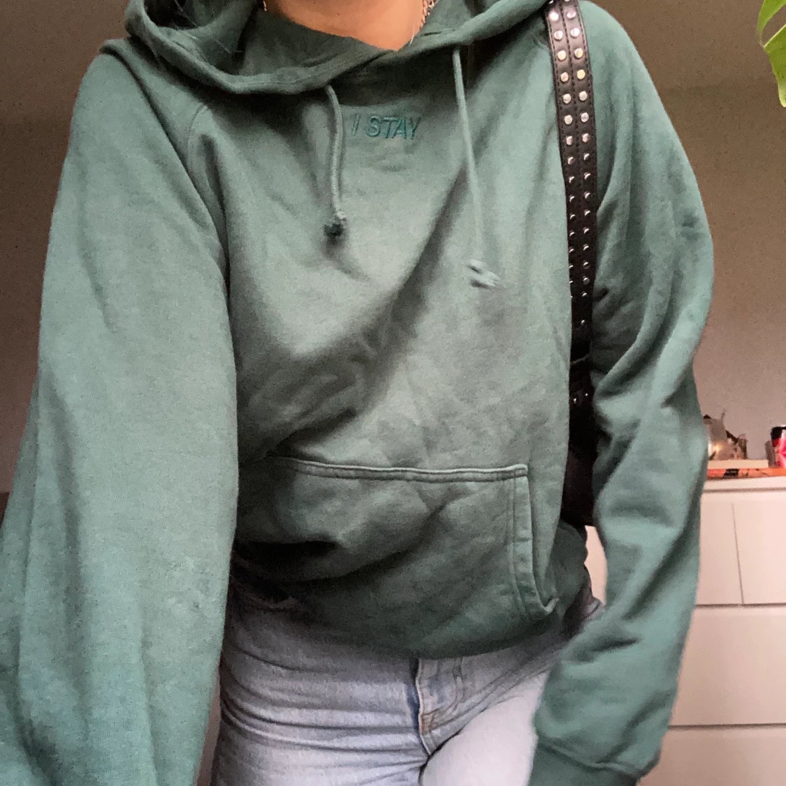 Mörkgrön hoodie  - 90