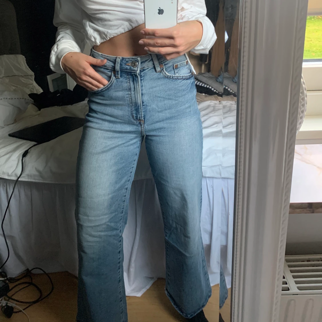 Wide high waist jeans - 91