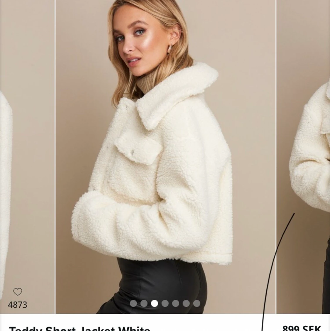 Varm fluffig jacka från na-kd i storlek 34