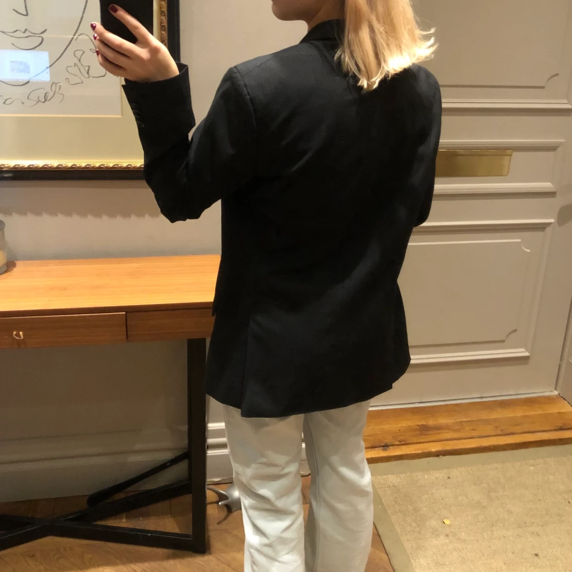 Pinstriped ull kavaj - 90