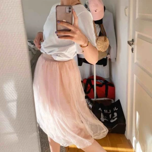  - Köparen står för frakten, kan mötas upp i Borås💕 Såå fin kjol perfekt till vår och sommar!! Rosa med stretchiga band längs upp, kjolen är ifrån NEO NOIR ursprung pris ca 500kr!!💕