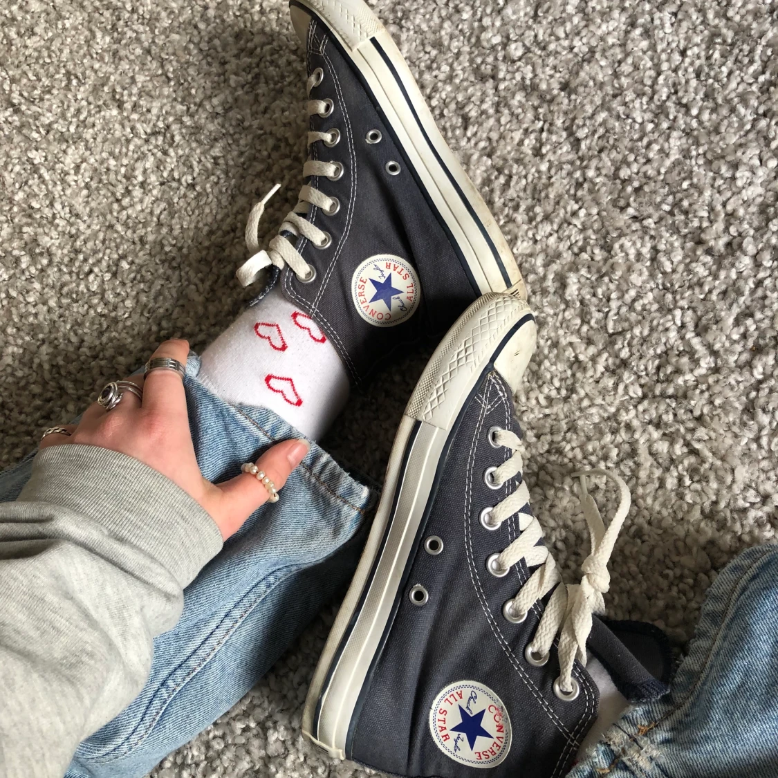 Blågrå converse - 90
