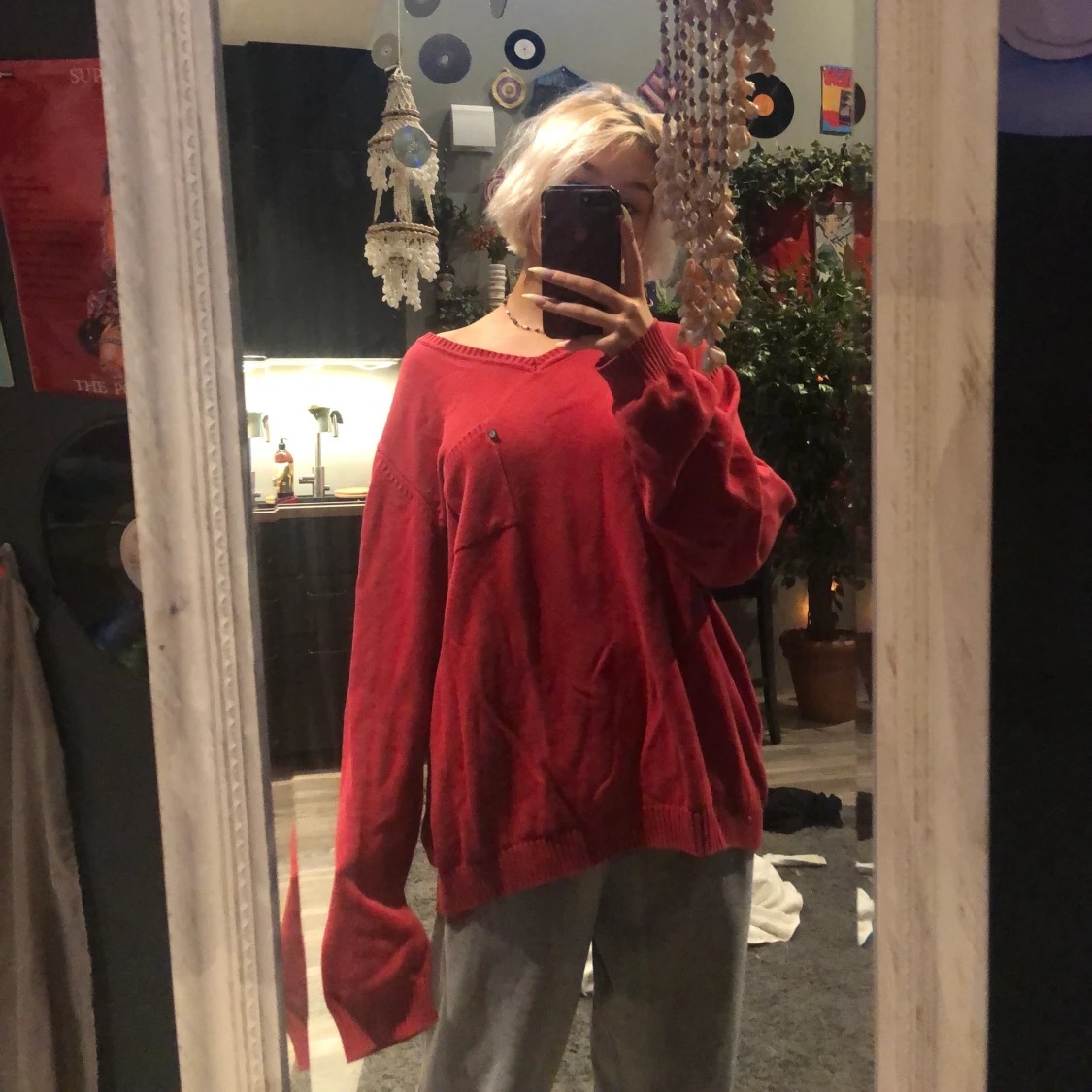 Oversize röd tröja - 91