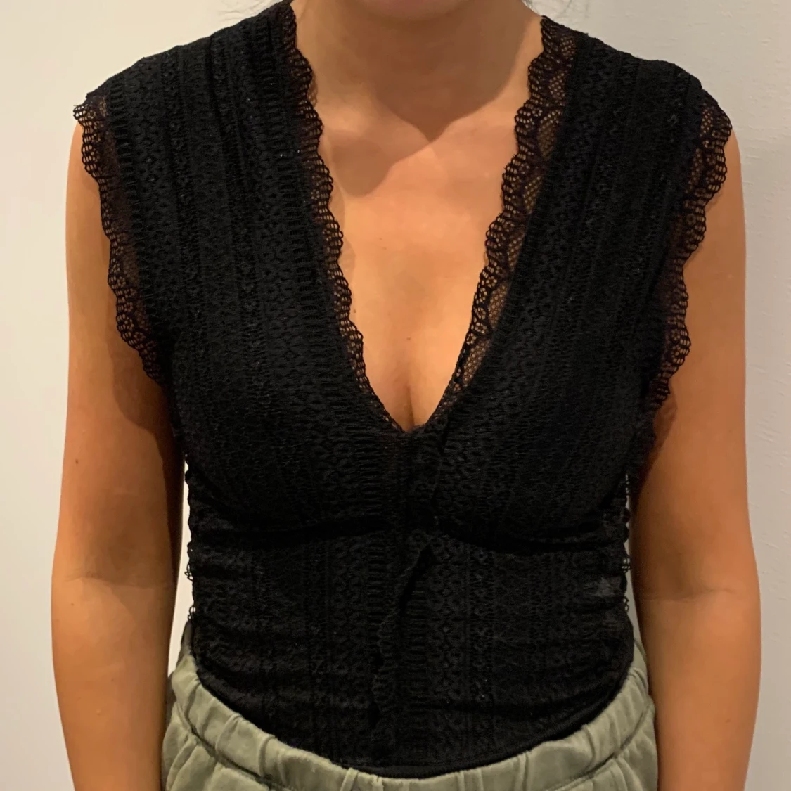 Svart nät blus