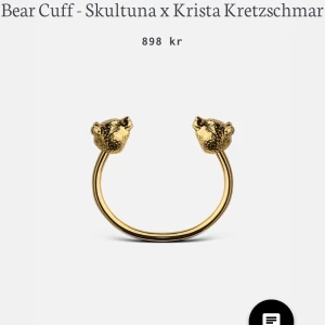 Skultuna bear cuff  - Aldrig använt, fick i present men jag passar bara i silver tyvärr:( superfint, äkta guld. Originalpris 900kr, säljer för 650 kr. Kan mötas upp vart som helst i Stockholm eller frakta. 