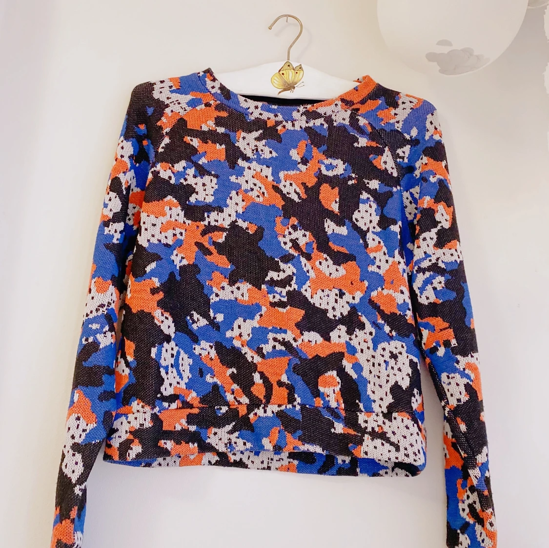 💙 artsy mönstrad stickad monki-tröja 💙 - 91