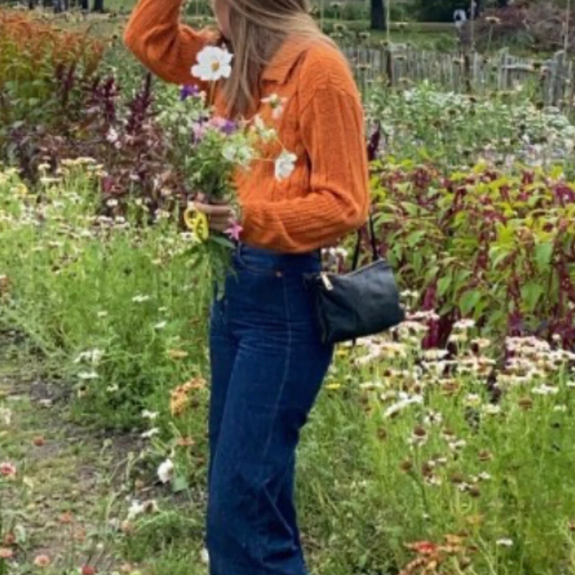 Orange Stickad tröja 