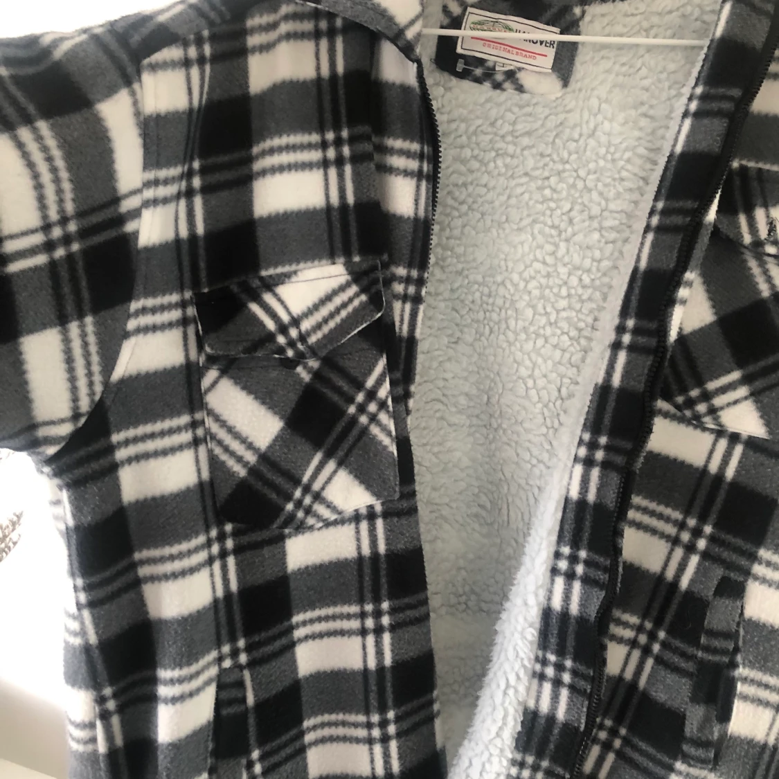 Trendig, rutig fleece-jacka💜🙏🏽 - 90