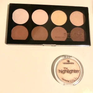 Helt nytt highlighter + contour set - Helt nytt och oanvänt contour kit från Revolution + ny och oanvänd highlighter från Essence. Båda är i puderform.