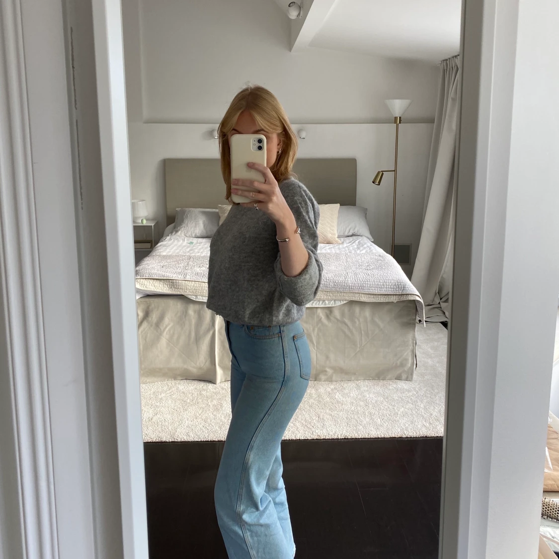 Carin Wester grå stickad tröja storlek S - 90