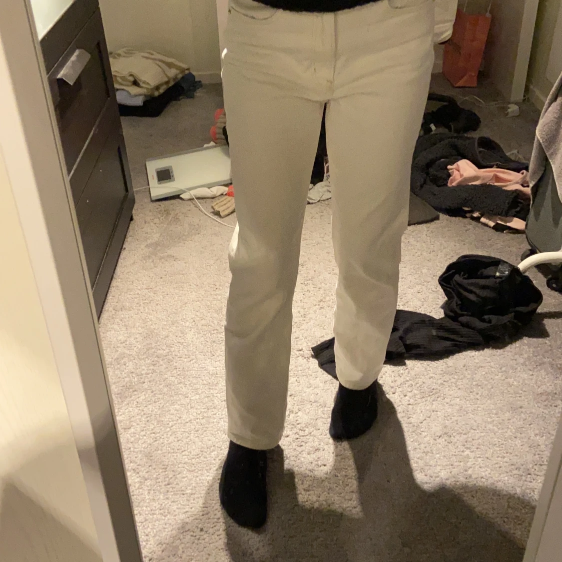 Jättesnygga vita jeans!