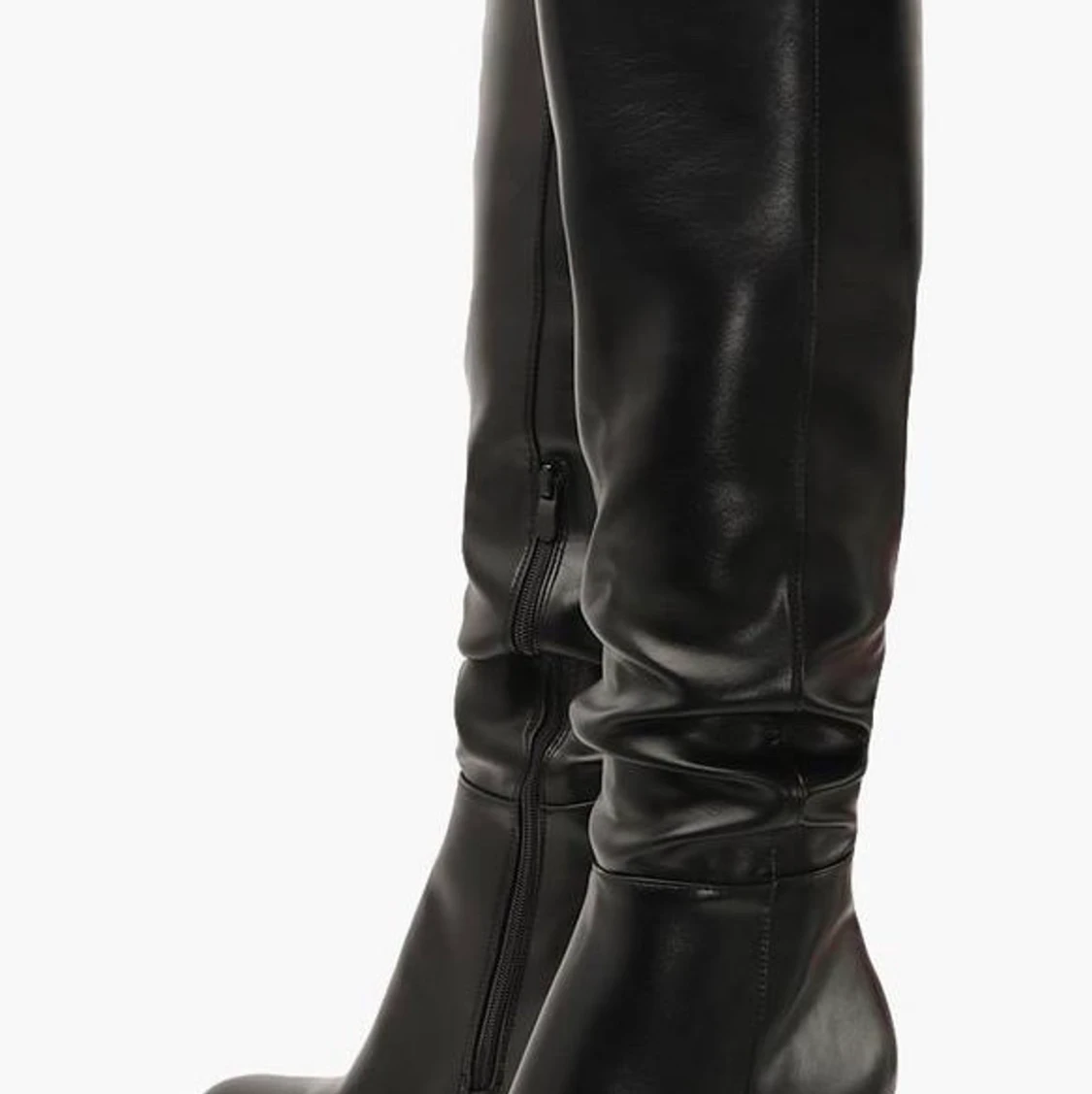 Knästövlar med blockklack - 91