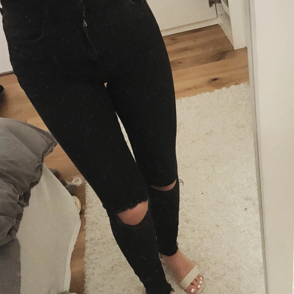 Jeans med slitningar & hål 🦋✨🐆