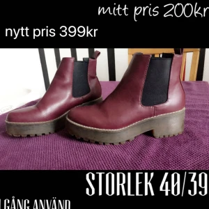 - 1gång använda sköna storlek 40 men man kan använda dom även om man har storlek 39  Ny pris 399kr Mitt pris 200kr
