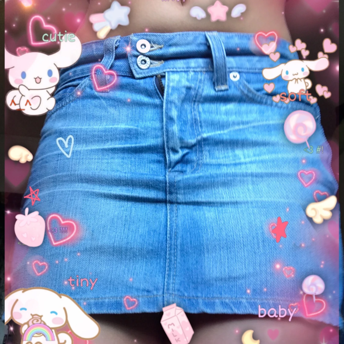 Vintage jeanskjol