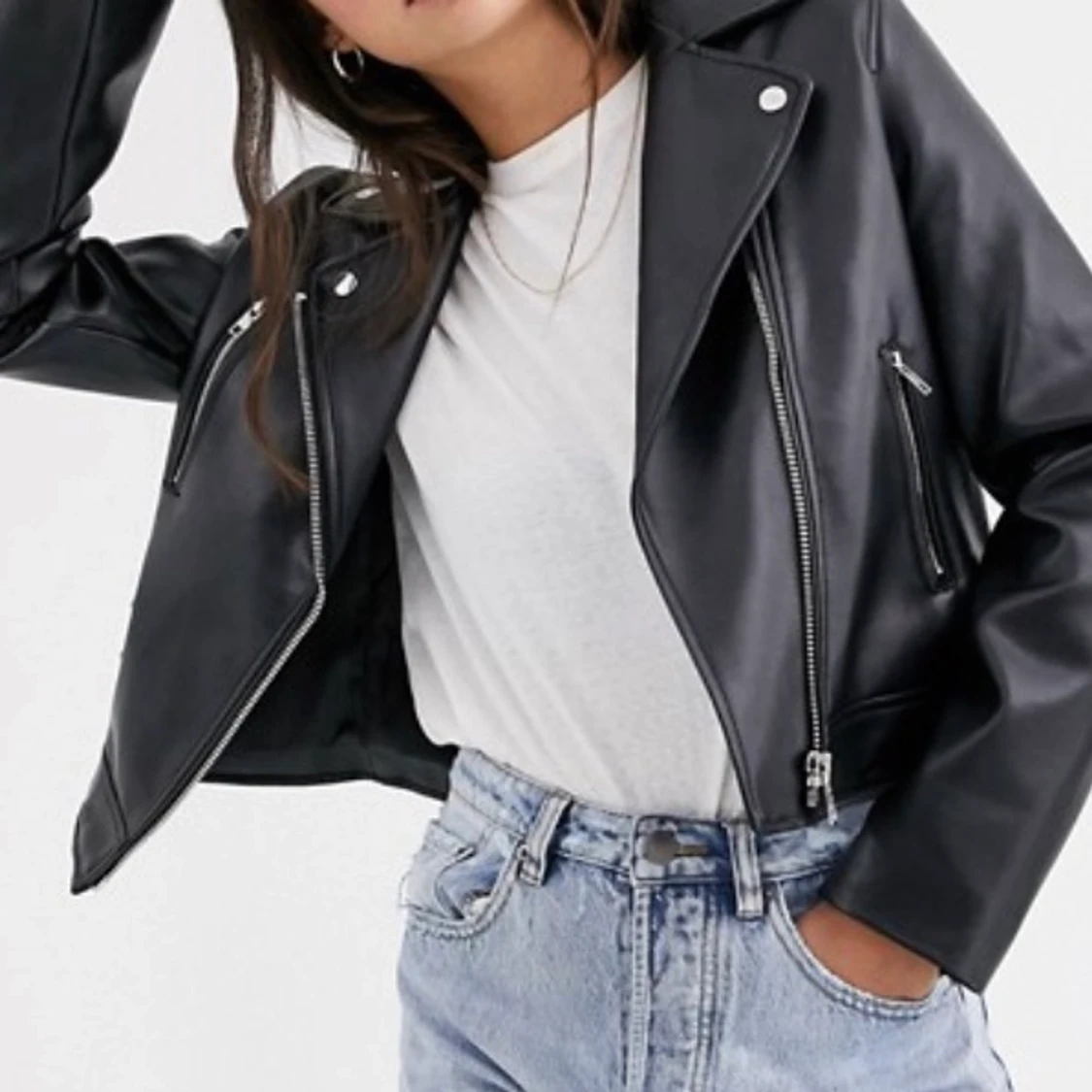 Skinnjacka, oanvänd - 90