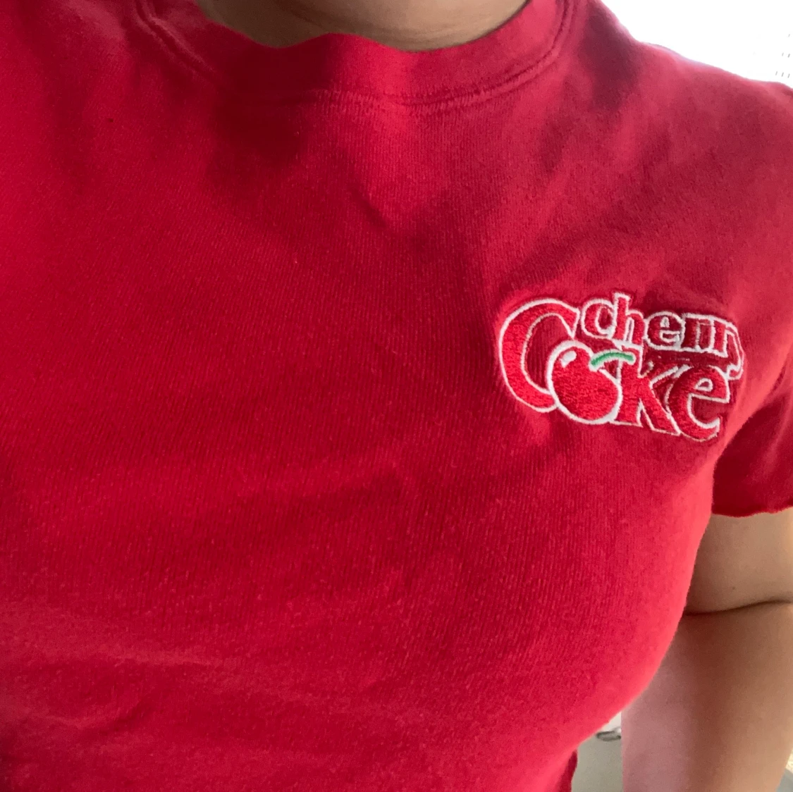 Röd crop top strl M - 90