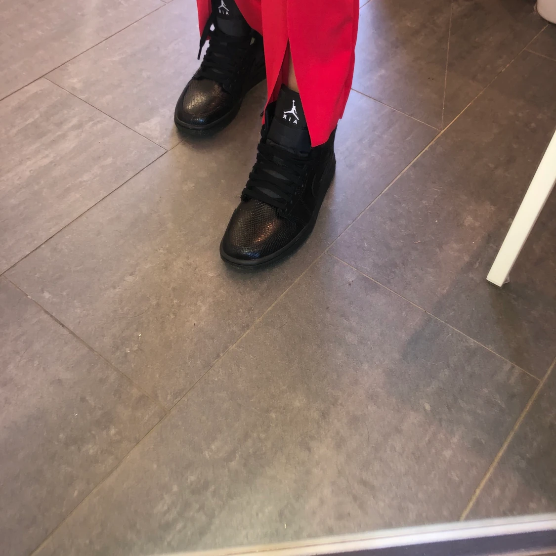 Röda leggings från missguided tall med slits - 91