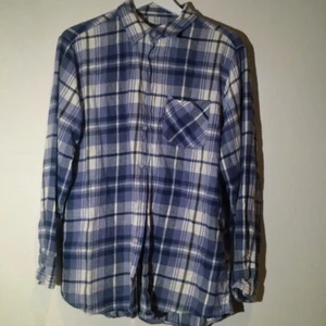  - jätteskön blåvit flanellskjorta!!