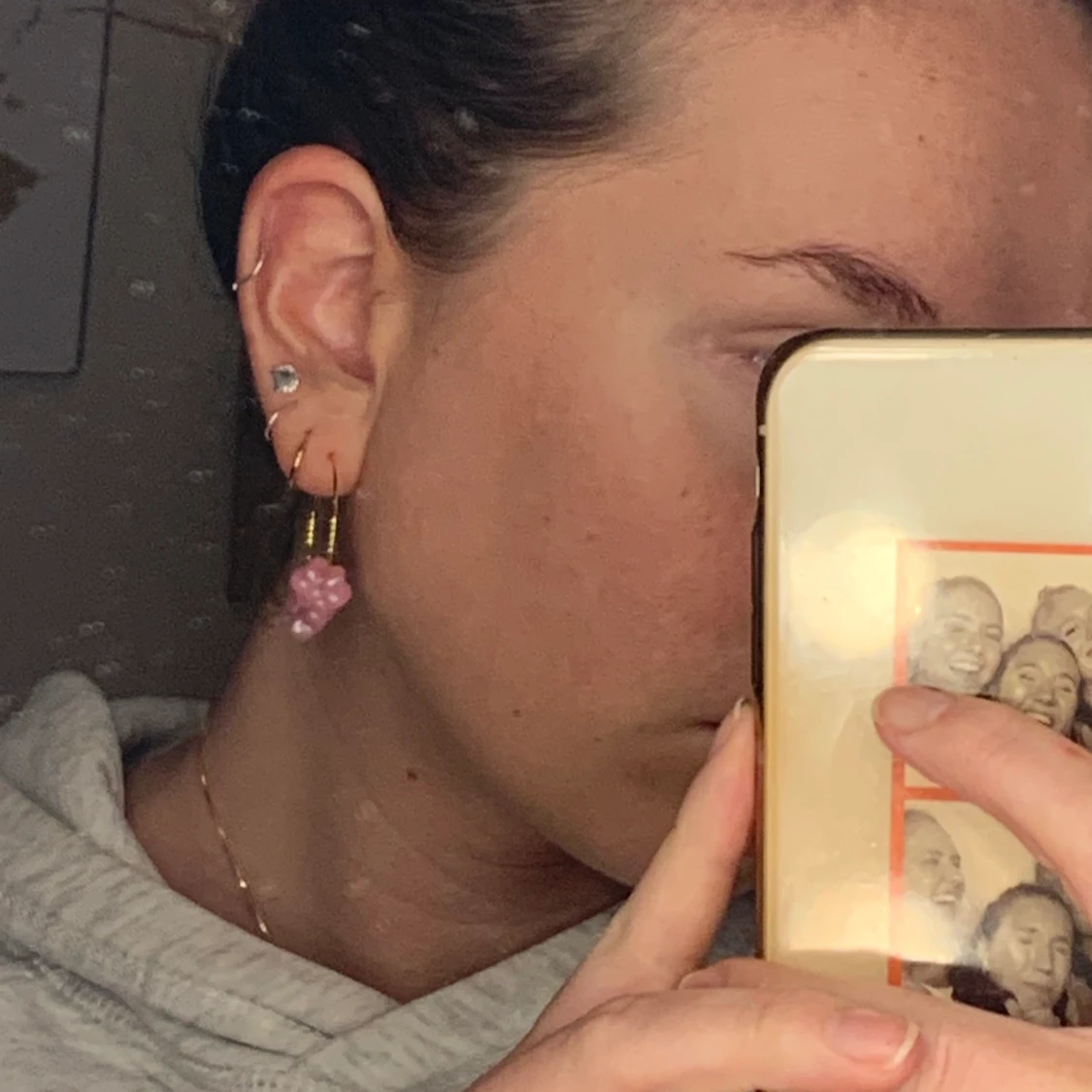 Jättefina rosa/ guld örhängen💕 - 90