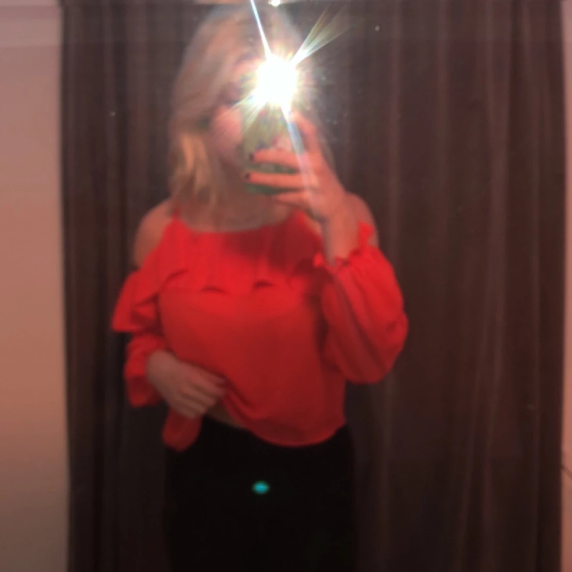 Orange snygg tröja storlek 38