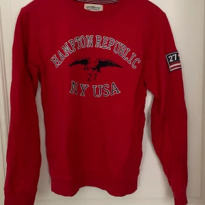 Hampton Republic Tröja - Röd college tröja från Hampton Republic, Ganska använd men i bra skick! Är i barnstorlek men passar Xs/S. Frakt ingår ej i priset. Pris kan diskuteras!