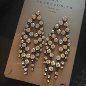  - Stora örhängen med strass från zara.  Fri frakt 