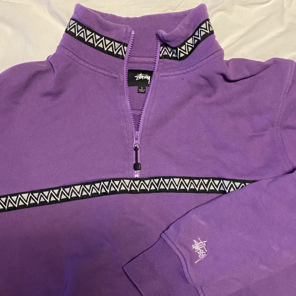 lila stüssy halfzip
