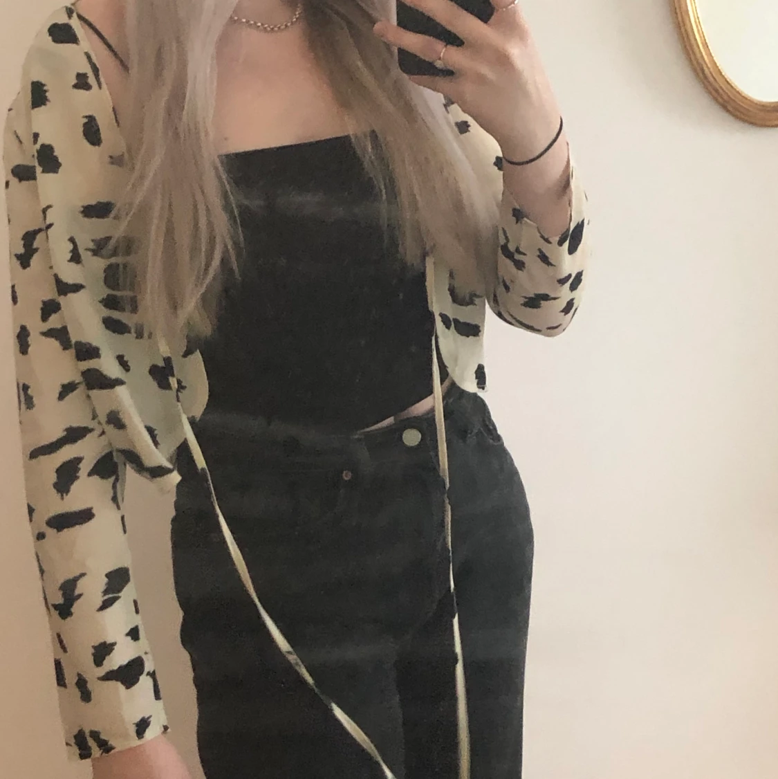 cow-printad ”cardigan” - 90