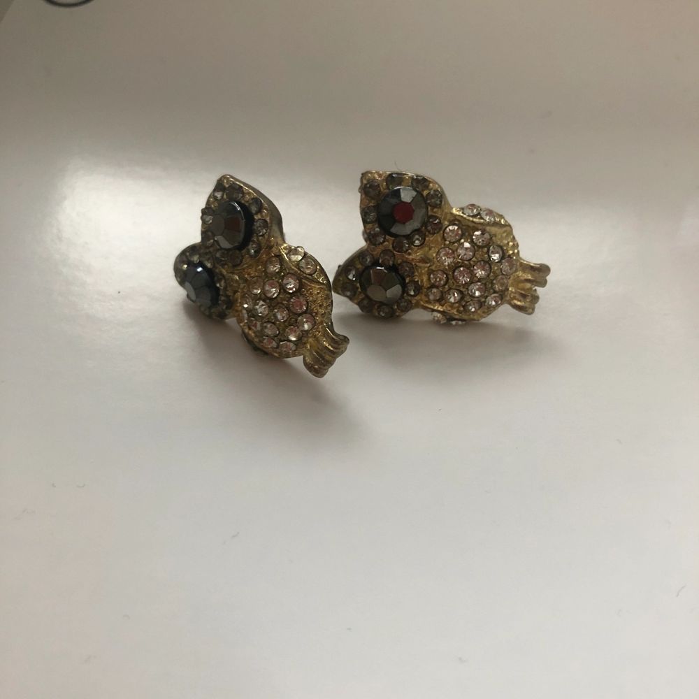 Aldrig burna uggle örhängen i strass! Supersöta ju!🥰. Accessoarer.
