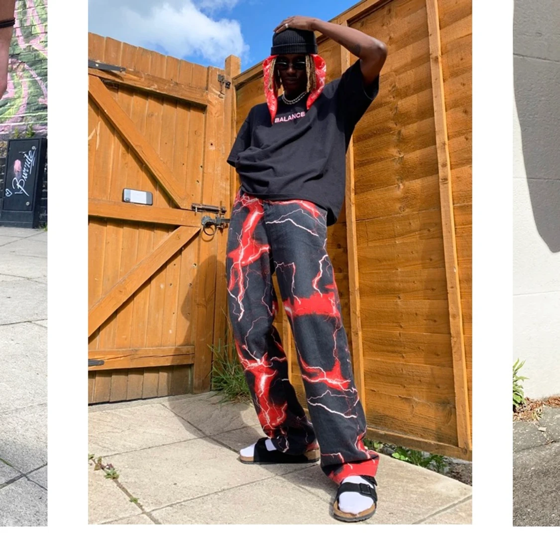 Red lighting jeans  - 90