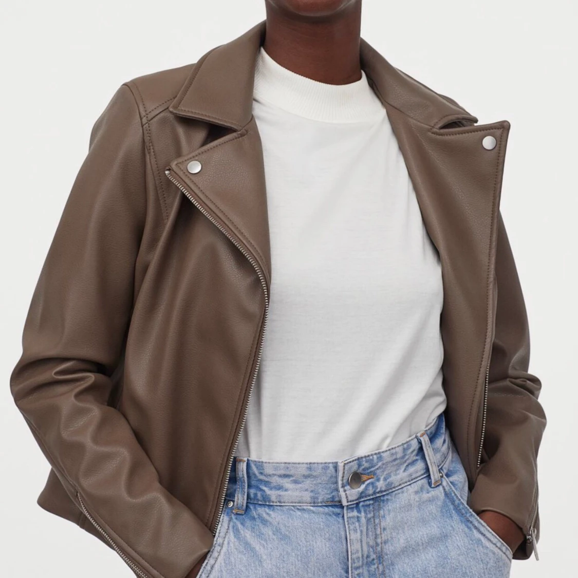 Brun skinnjacka - 91