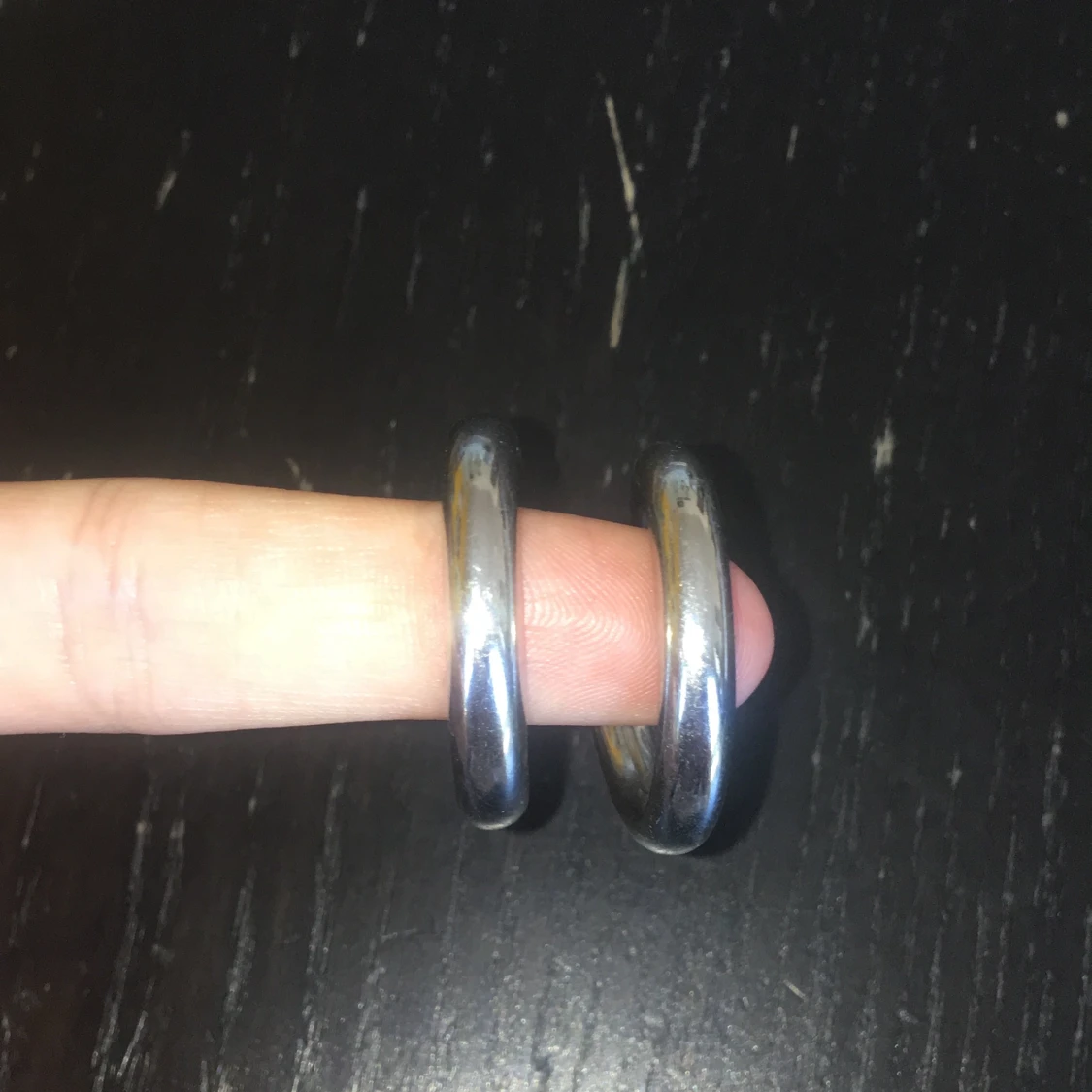 Silver örhängen ring - 91