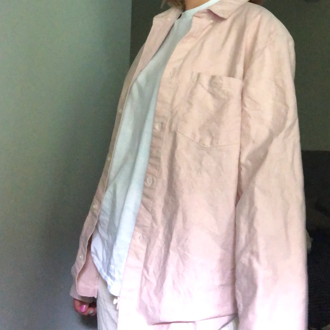 Rosa oversize skjorta