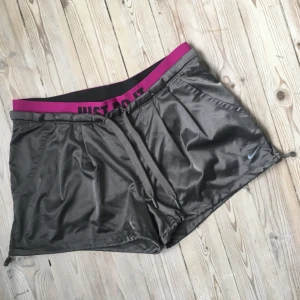  - Helt nya (med lappen kvar) träningsshorts på Nike. Sidenmjuk känsla med en elastik i midjan och dragsko på benen.   Kan mötas upp i Sthlm eller skicka - köparen betalar frakt :)