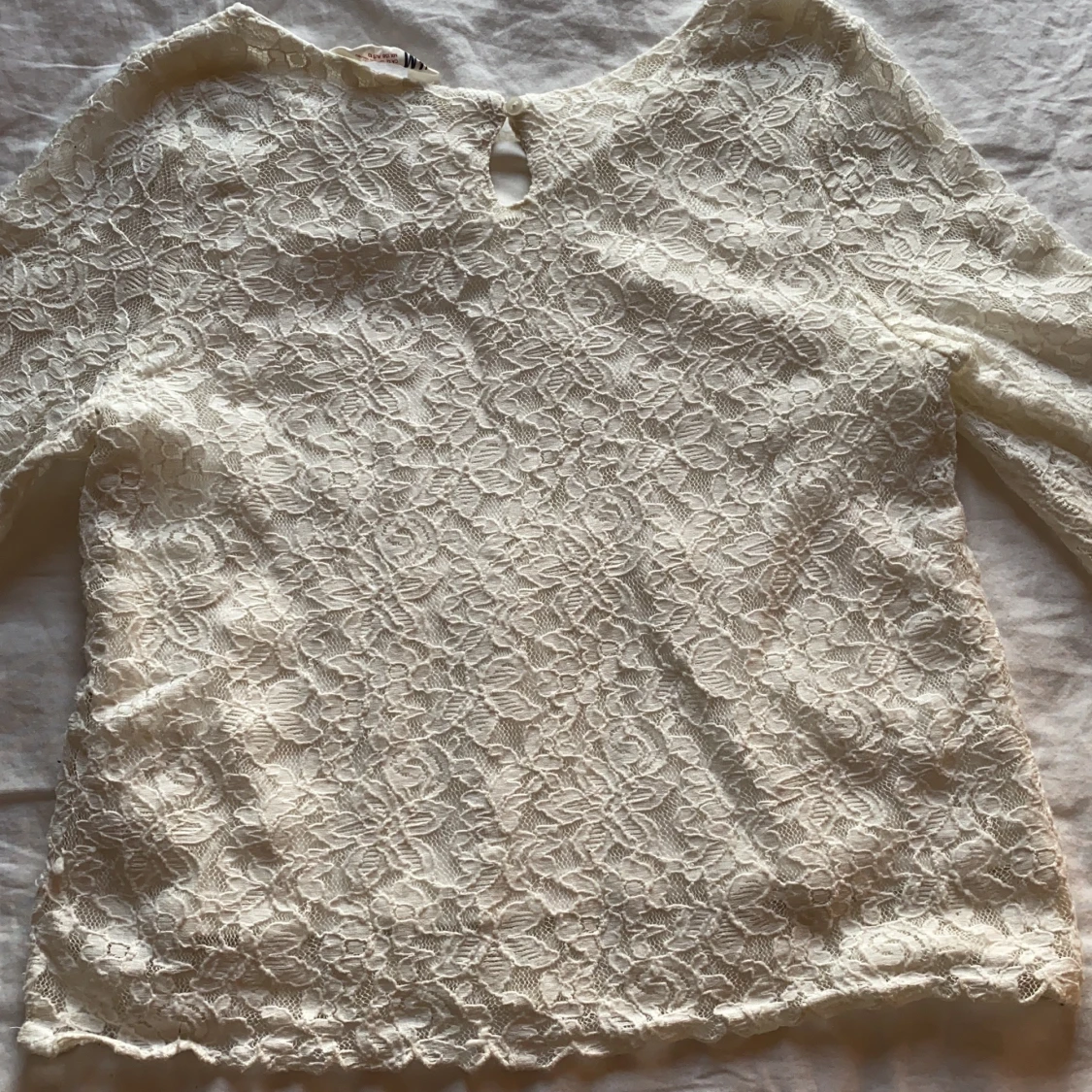 H&M spetsblus strlk 158  - 91