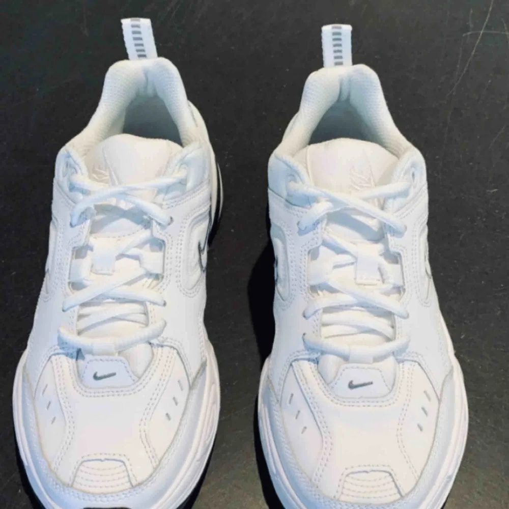 Säljer ett par helt nya sneakers från Nike i den populära modellen ”M2K Tekno” i storlek 36,5. Kartong medföljer om så önskas.. Skor.
