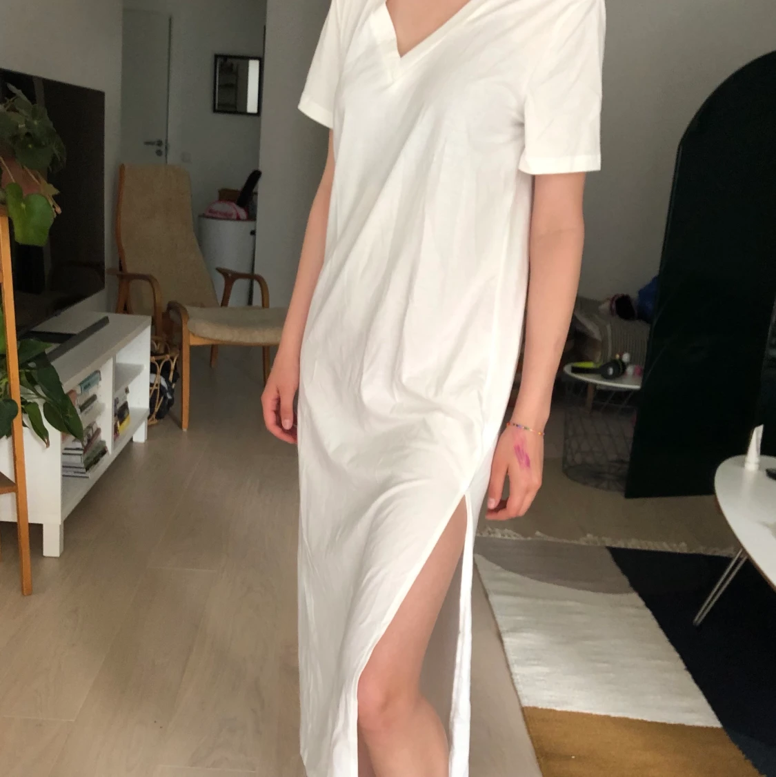 T-shirtklänning med slits