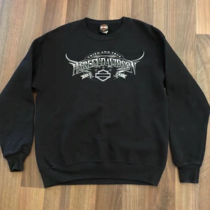 Harley Davidson collegetröja - INTRESSEKOLL! Funderar på att sälja min älskade tröja,skriv privat om du har några frågor eller funderingar.den är i nyskick då jag bara har använt den 1 gång för är för rädd om den