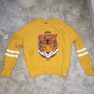  - Plagg: College tröja från Gina tricot  Anledning: Inte min stil Använda: Använd 2 gånger  Nypris: 300 Pris nu: 80 Övrigt: Det trasiga och slitna på tröjan ska vara så