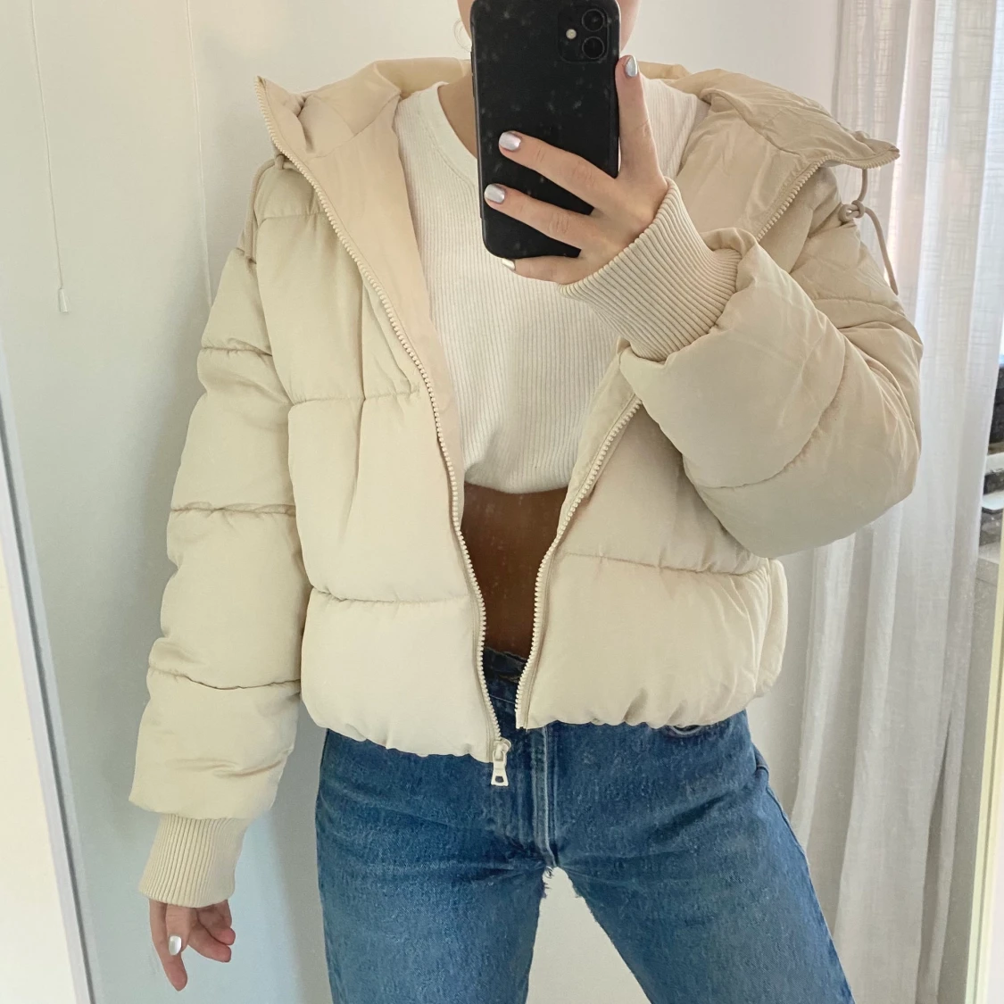 Monki Cropped puffer jacket 