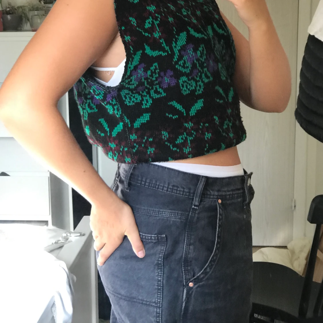 Stickad tröja med mönster - 90