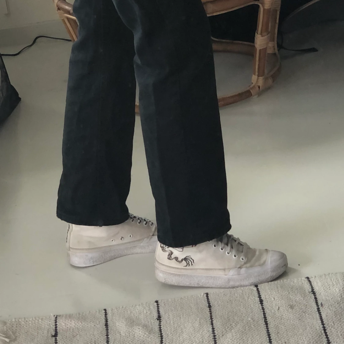 Svarta raka jeans - 90