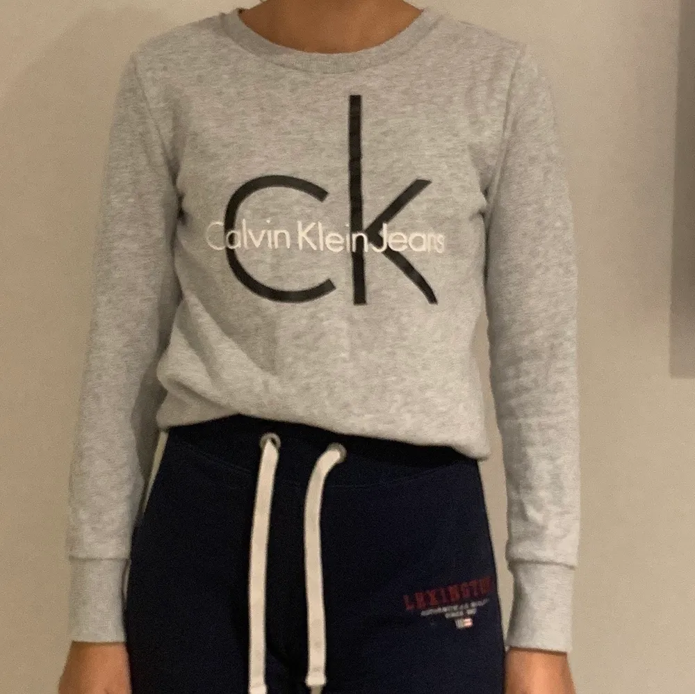 En grå sweatshirt från Calvin Klein. I bra skick.. Tröjor & Koftor.
