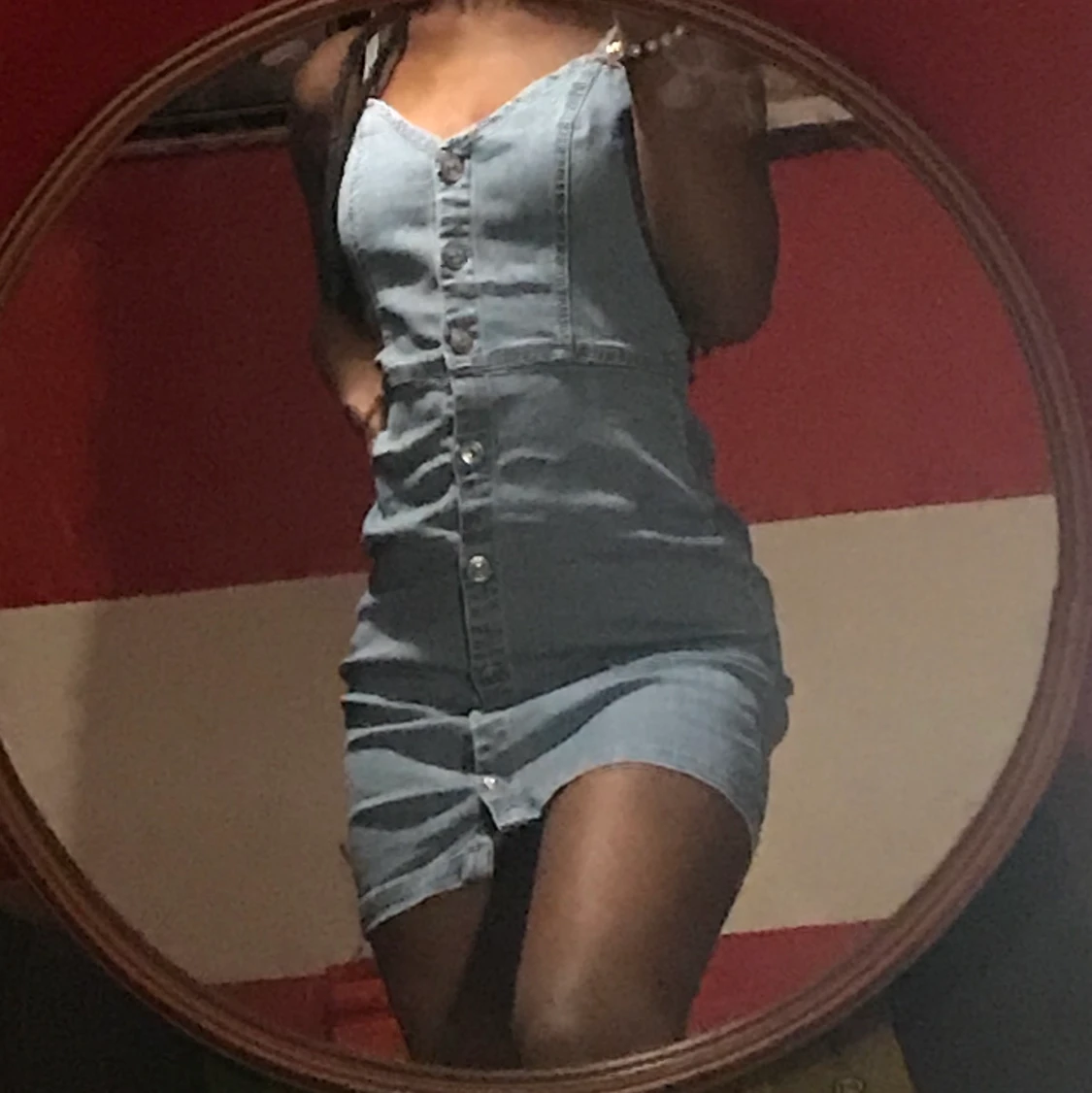  Jeans klänning i ljusblått tvätt