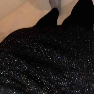  - Glittrig ribbad kjol 