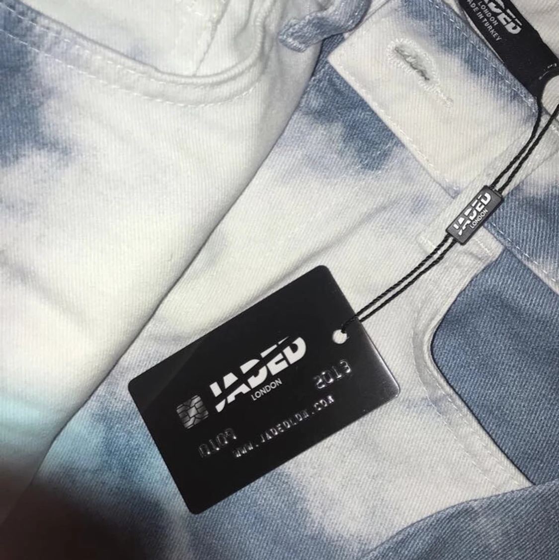 CLOUD PRINT BOYFRIEND FIT JEANS - 91