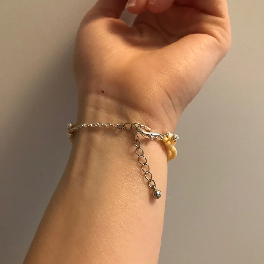 Budskapsarmband ”Underbara vän” gul  - 90